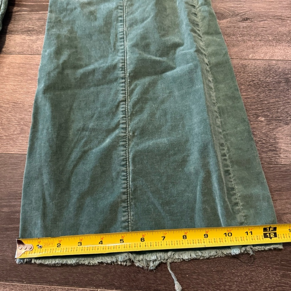 Emerald Green Corduroy Flare Pants - Picture 7 of 14